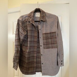 Abercrombie & Fitch oversized plaid flannel shirt